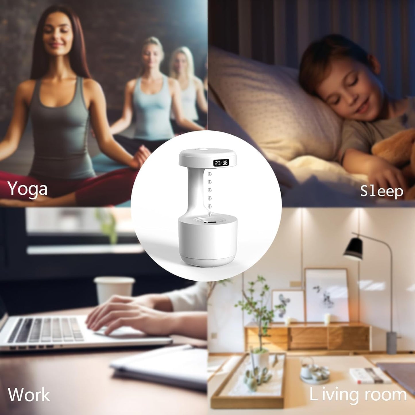 Anti-gravity humidifier household silent anti-dry burning bedroom small atmosphere light large spray