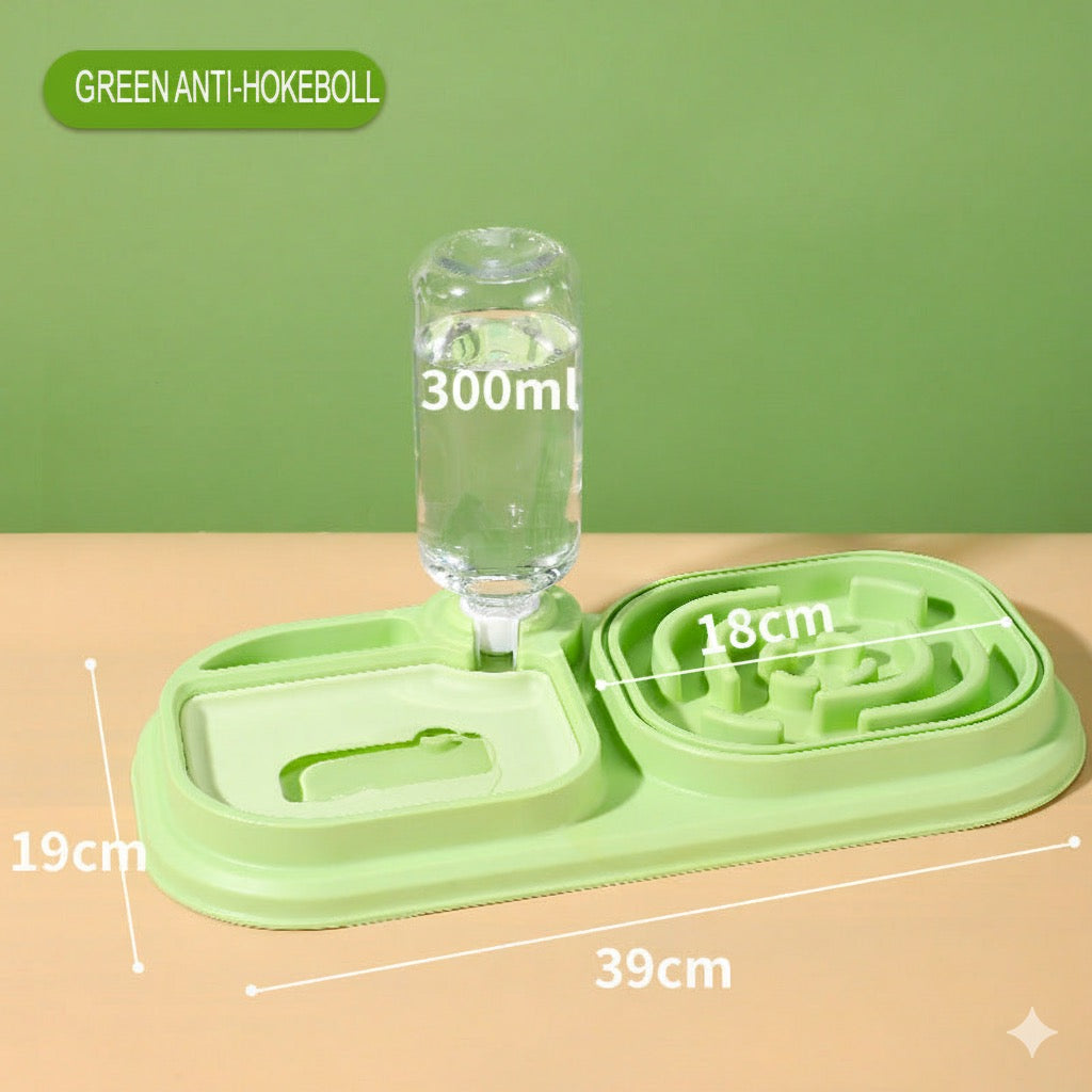 Anti choking and anti overturning pet food bowl