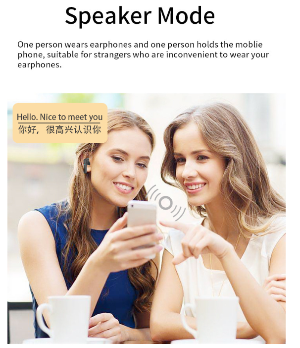 B11 Voice Translation Earphones Dual ear Chinese English Translator Multi language Bluetooth Wireless Simultaneous Translation Machine
