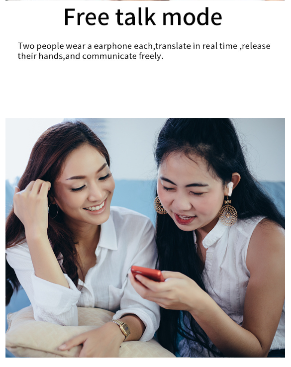 B11 Voice Translation Earphones Dual ear Chinese English Translator Multi language Bluetooth Wireless Simultaneous Translation Machine