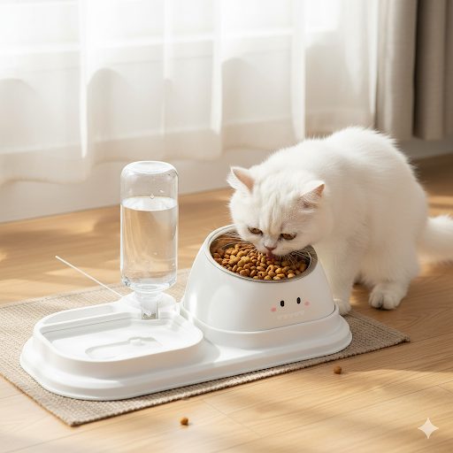 Anti choking and anti overturning pet food bowl
