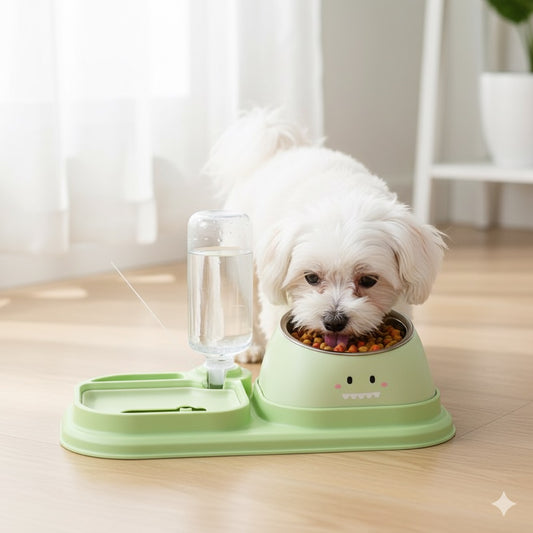 Anti choking and anti overturning pet food bowl